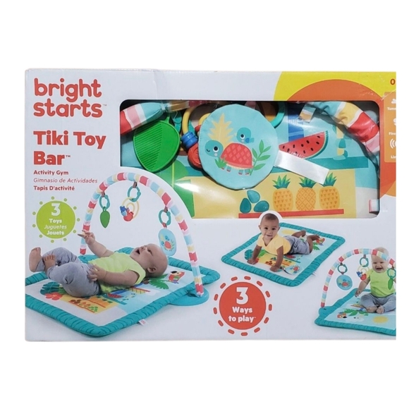 Bright Starts Tiki Toy Bar Baby Activity Gym & Tummy Time Mat New. - Picture 4 of 13